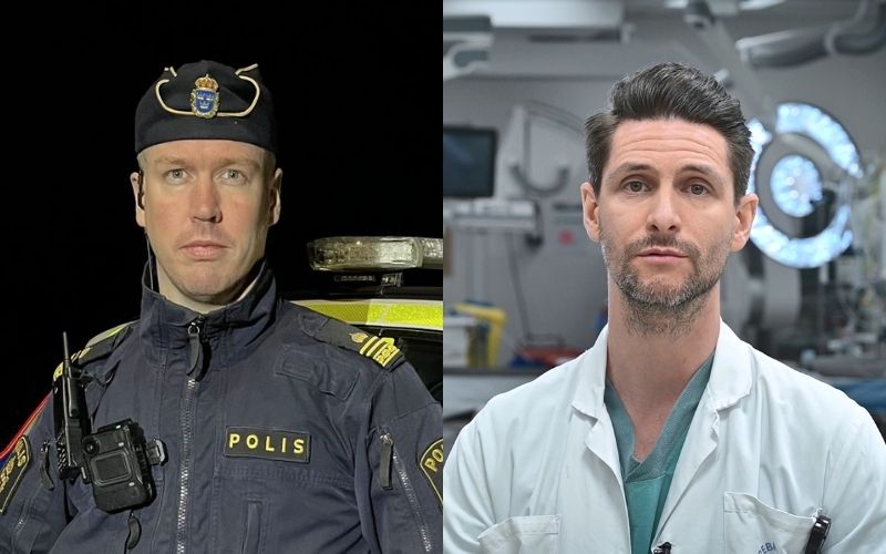 Polisen Johan Kolm och läkaren David McGreevy